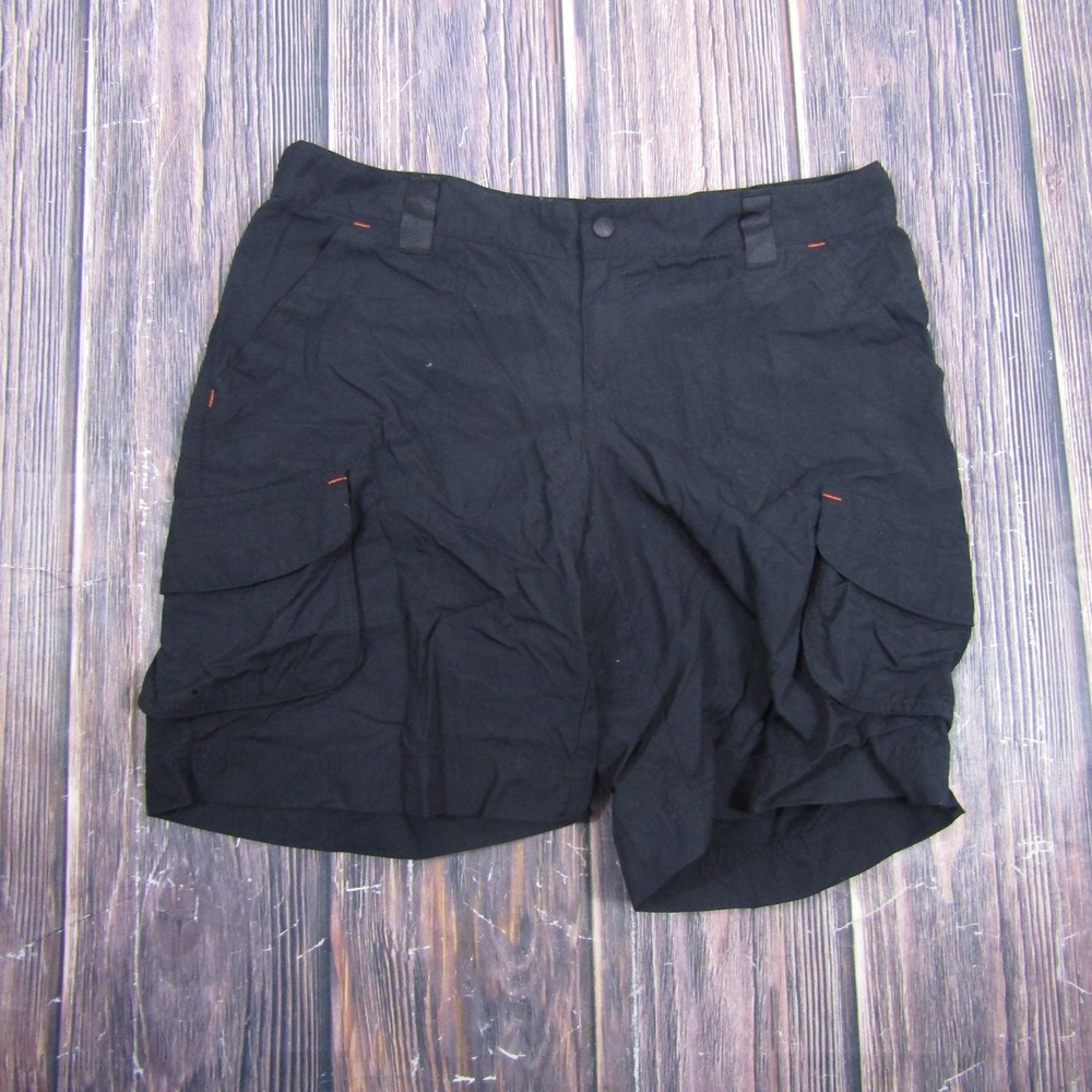 Columbia Shorts Womens 12 Black Cargo Hiking Outdoor Nylon Pockets Travel